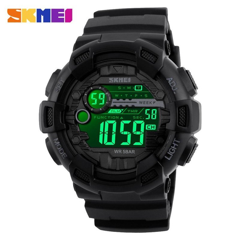 SKMEI 1243BK — Electronic Watch (Black)