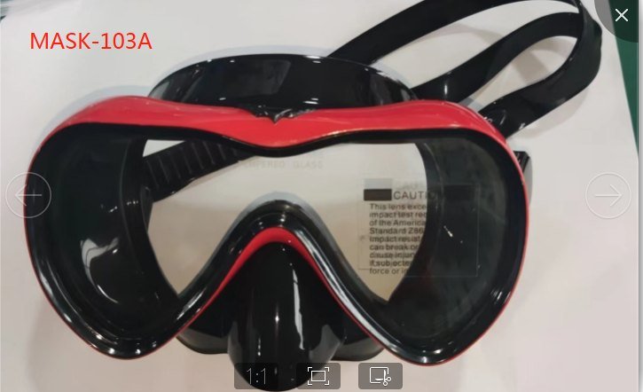 MASK-103A — Diving Mask (Red)