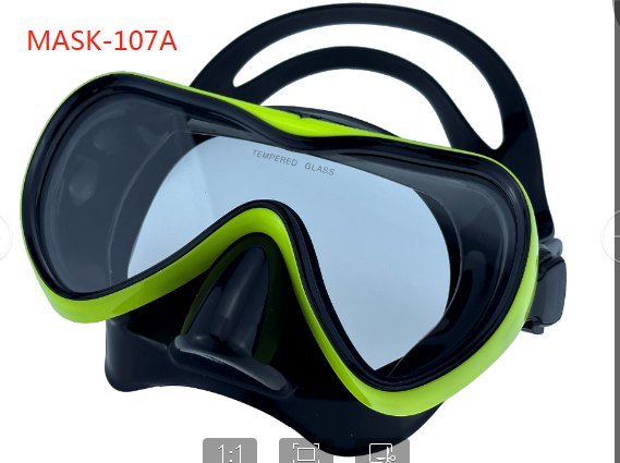 MASK-107A — Diving Mask (Yellow)