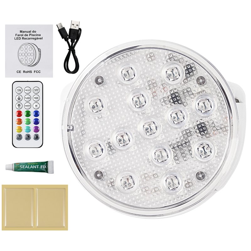 USB充电潜水LED泳池灯 带遥控器