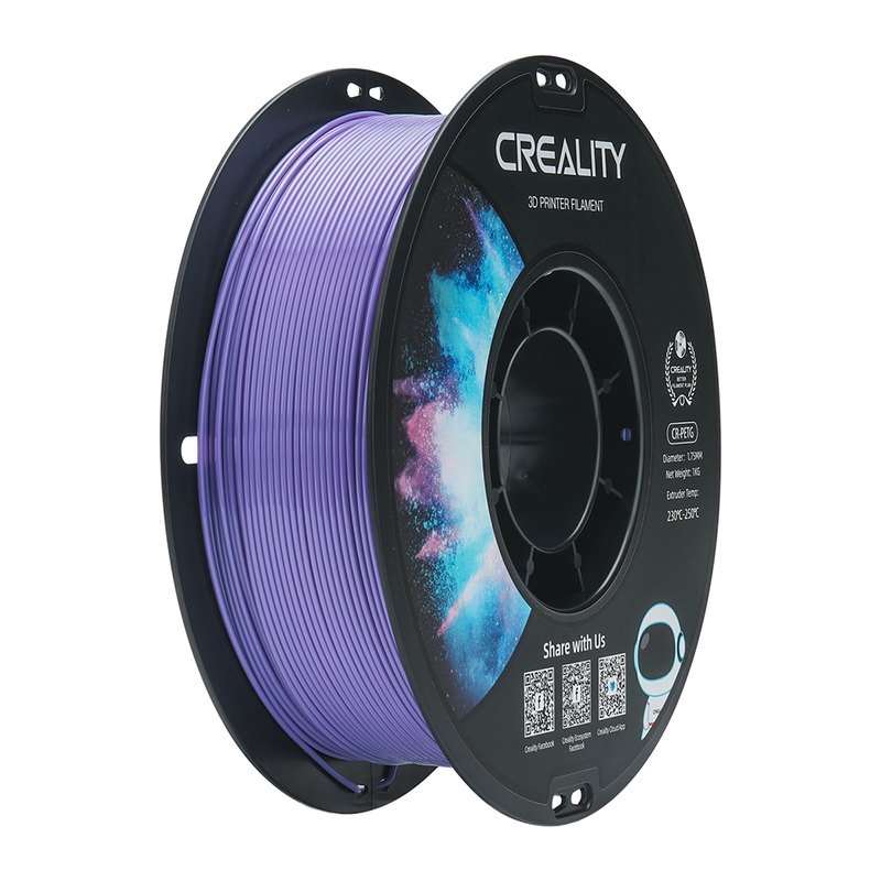 Creality CR-PETG 1.75mm线径 1KG_黑色中性料盘_黑白盒_CR(圆标)(紫色)