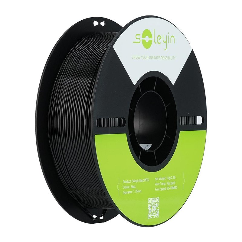 Soleyin Basic PETG 3D打印耗材 黑色 1.75mm 1kg