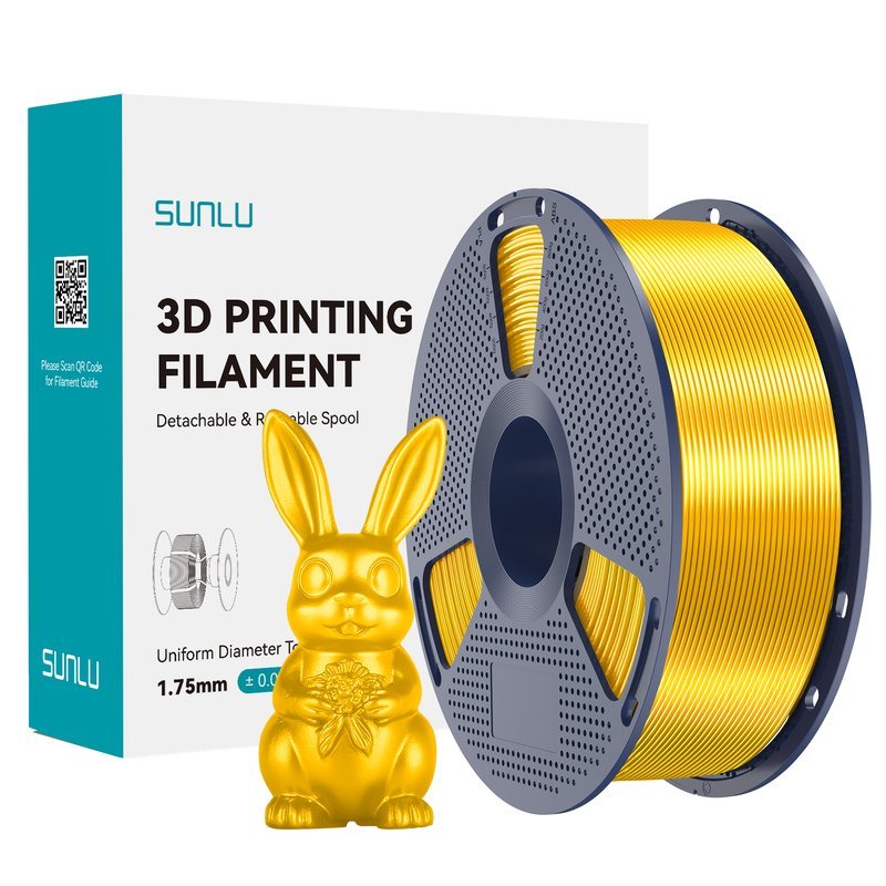 SUNLU PLA+ 丝绸 3D打印耗材 1.75mm线径 带料盘(丝绸黄金1Kg*1卷装)