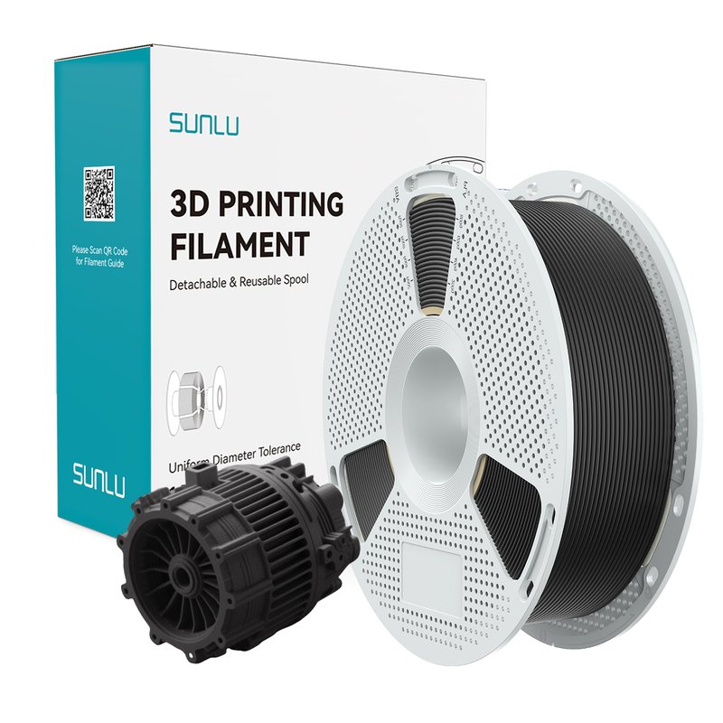 SUNLU 黑色3D打印耗材 可拆卸可重复使用线轴