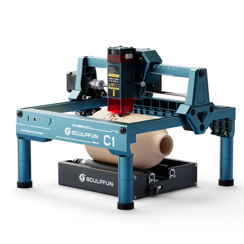 SCULPFUN C1 Laser Engraving Machine with Rotary Roller