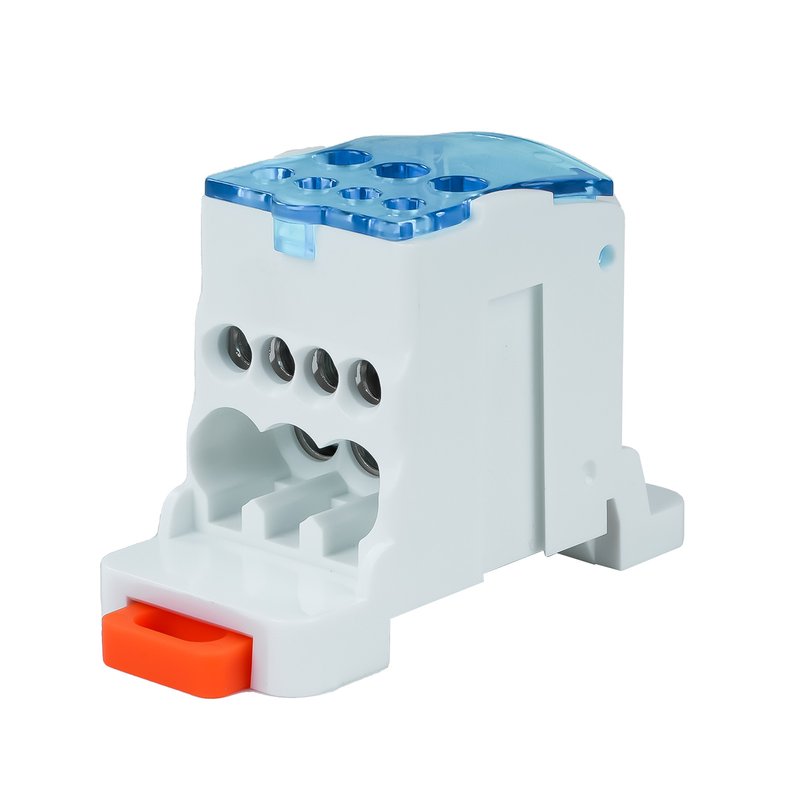 DIN Rail Power Distribution Terminal Block with Cover