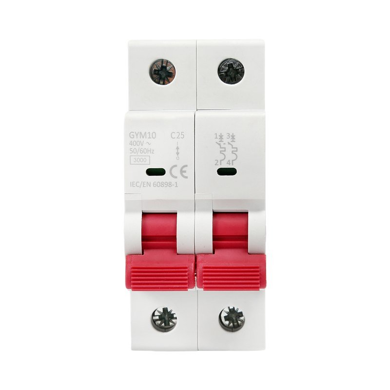 GYM10 MCB 400VAC C 2P 32A 6KA — Circuit Breaker (Red)