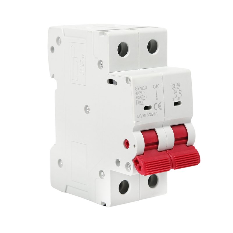 GYM10 MCB 400VAC C 2P 40A-3KA — Circuit Breaker (Red)