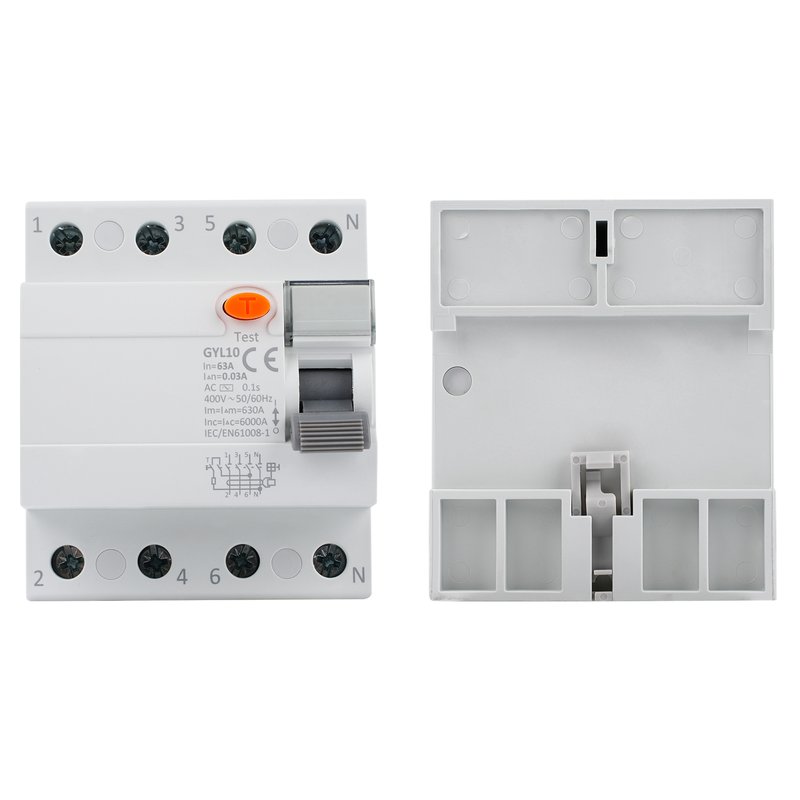 GYL10 4P 63A 30mA RCCB Residual Current Circuit Breaker 400V