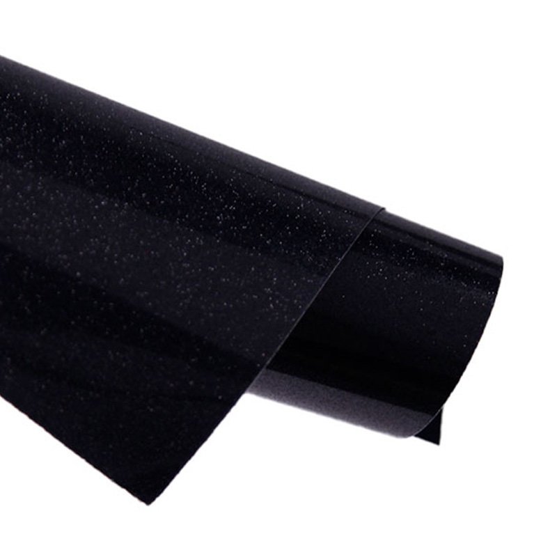 Black Glitter Heat Transfer Vinyl Sheets