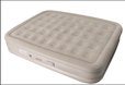 BRK20-C1-EZFPC-BG Flocked Inflatable Air Bed with Built-in Pump, Queen Size (Beige and Grey)