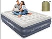 BRVB2-C2BR-EZFPC-BUGY Flocked Inflatable Air Bed with Built-in Pump, Twin Size (Blue and Grey)